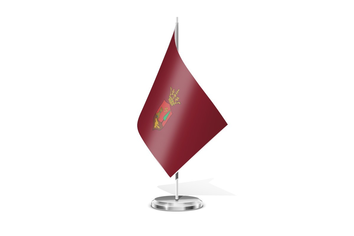 Bandera de mesa de Villafranca de los Caballeros
