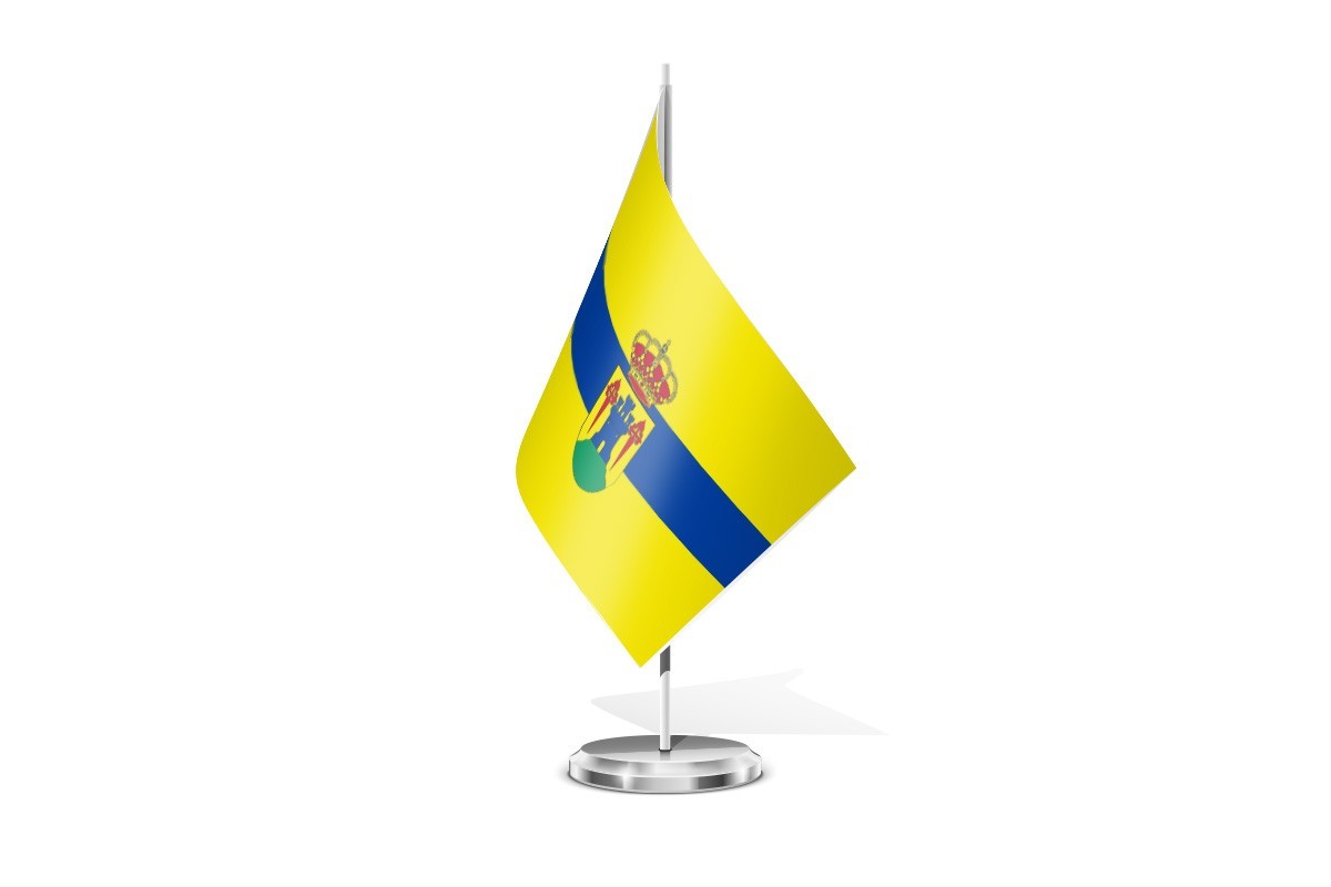Bandera de mesa de Villarrubia de Santiago