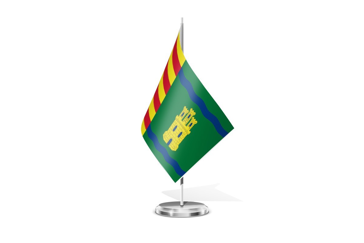 Bandera de mesa de Alcolea de Cinca
