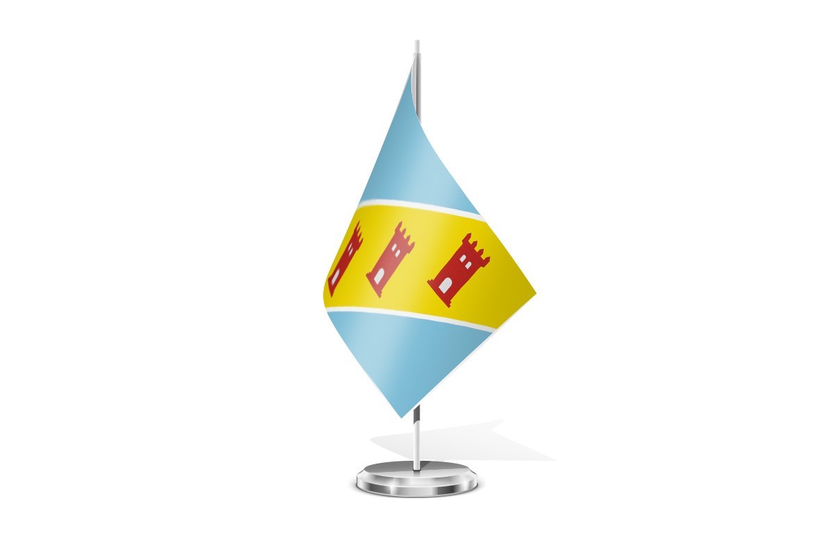 Bandera de mesa de San Miguel del Cinca