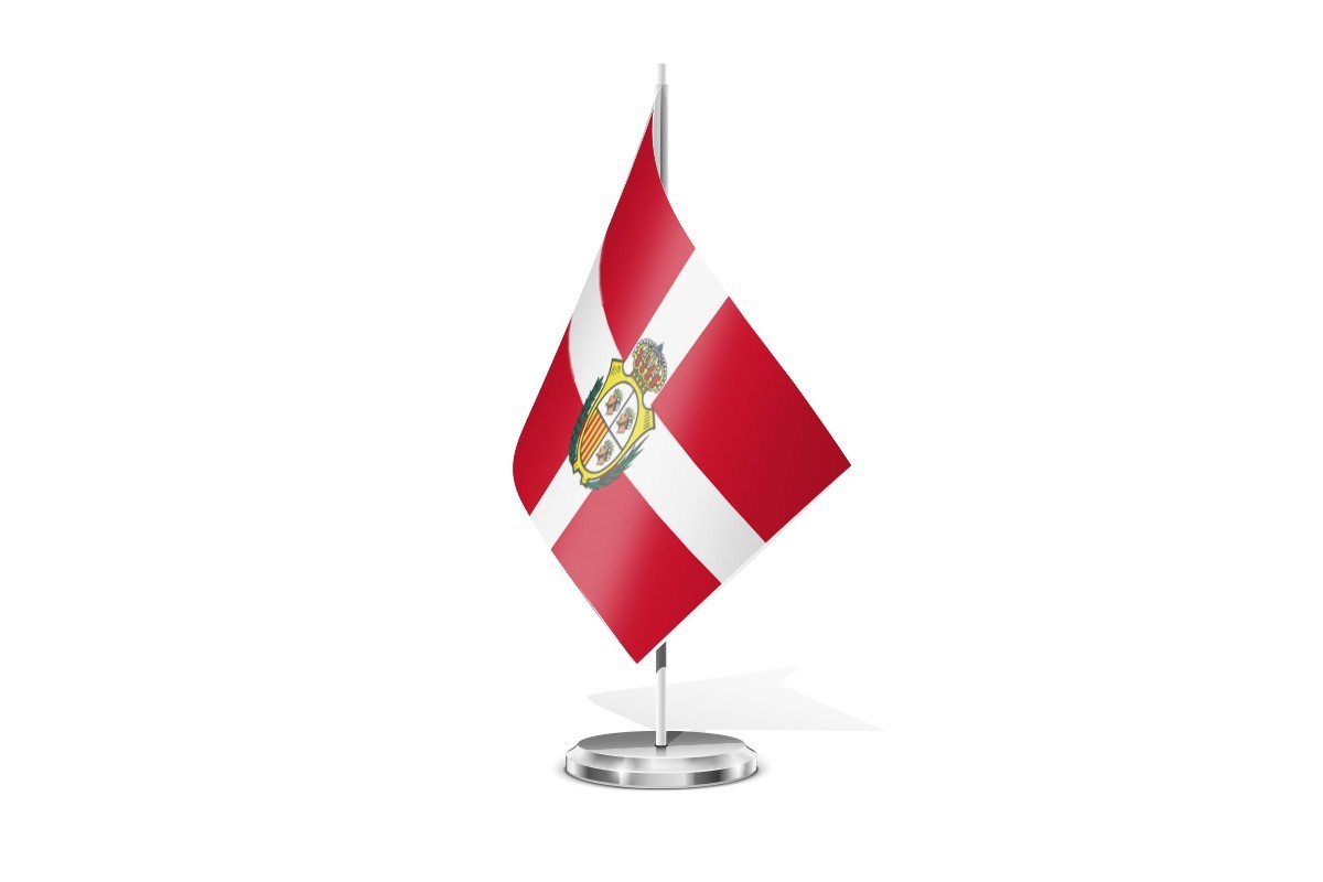 Bandera de mesa de Caspe