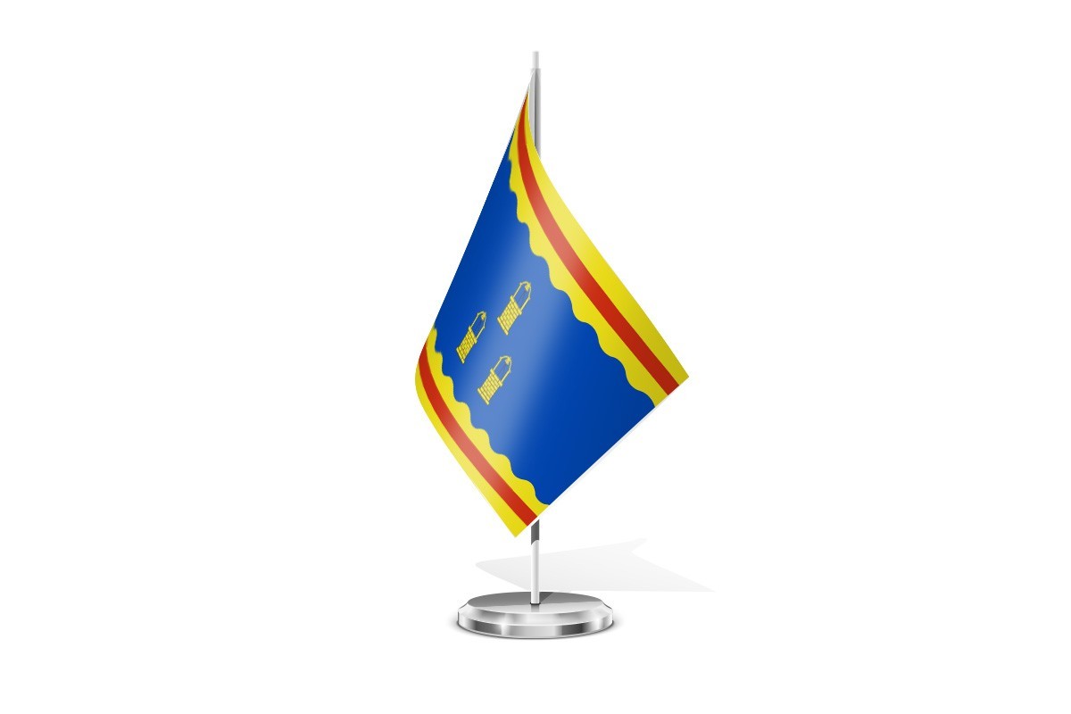 Bandera de mesa de Pozuelo de Aragón