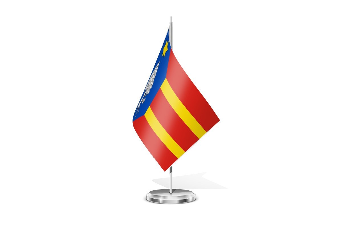 Bandera de mesa de San Mateo de Gállego