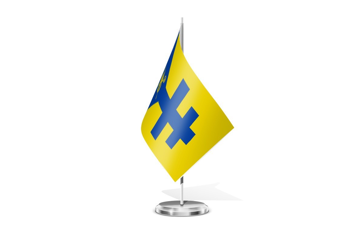 Bandera de mesa de Santa Cruz de Grío
