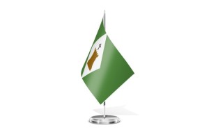 Bandera de mesa de Blancas 123