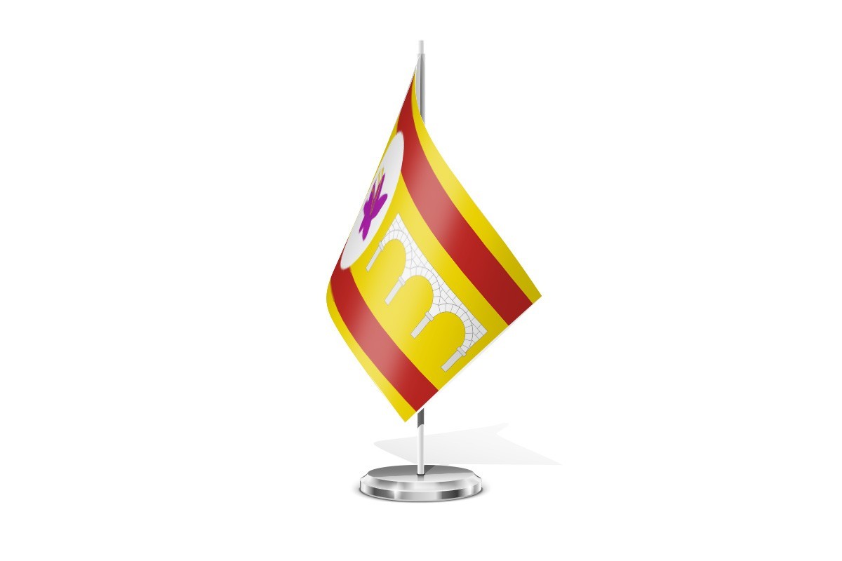 Bandera de mesa de Cortes de Aragón