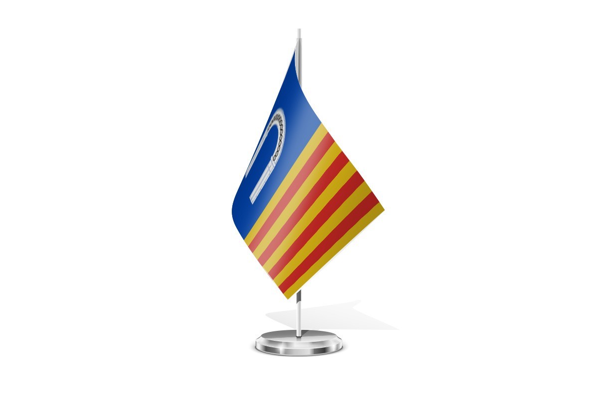 Bandera de mesa de Berrocalejo de Aragona