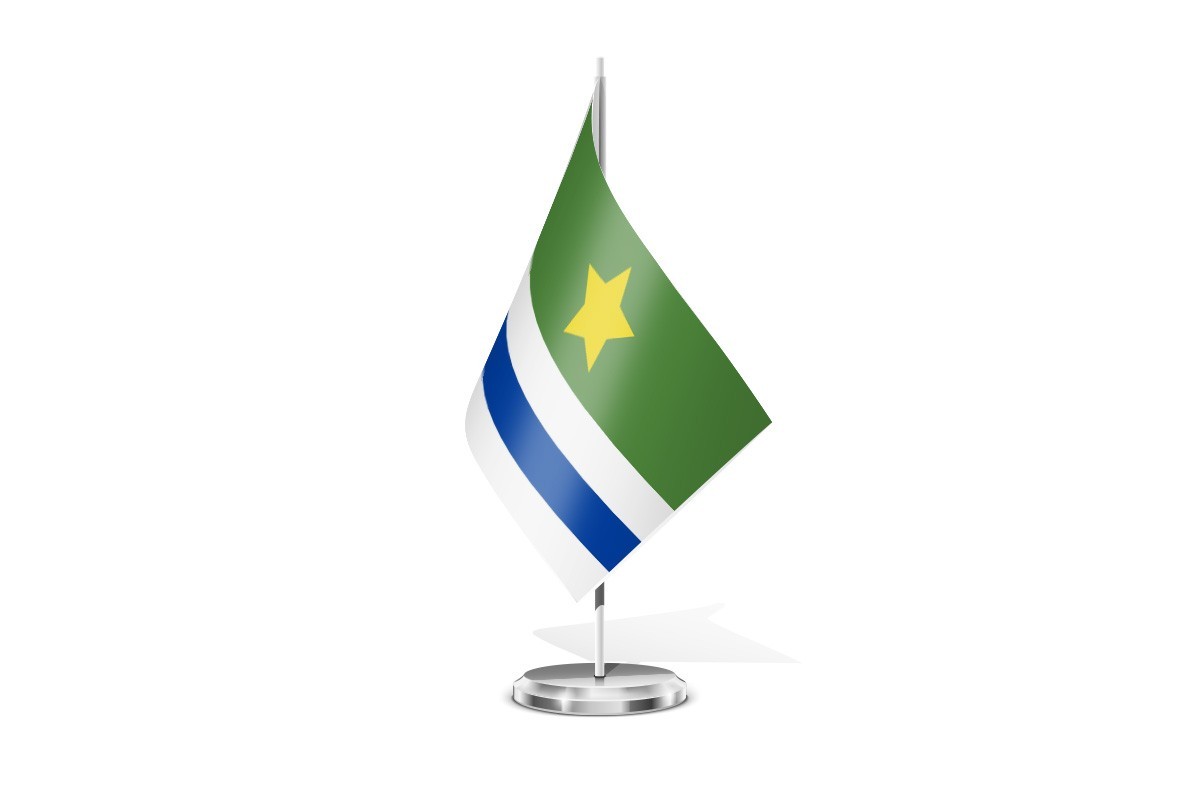 Bandera de mesa de Vega de Santa María