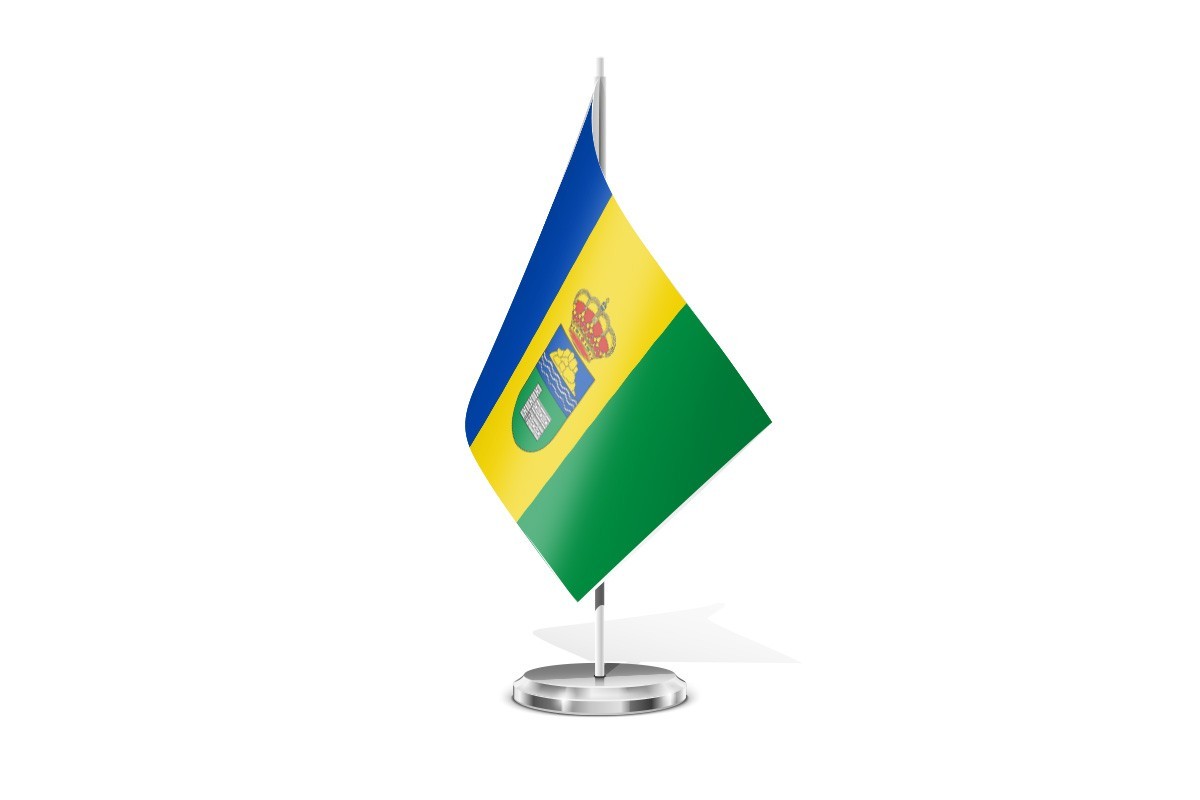 Bandera de mesa de Villanueva de Ávila