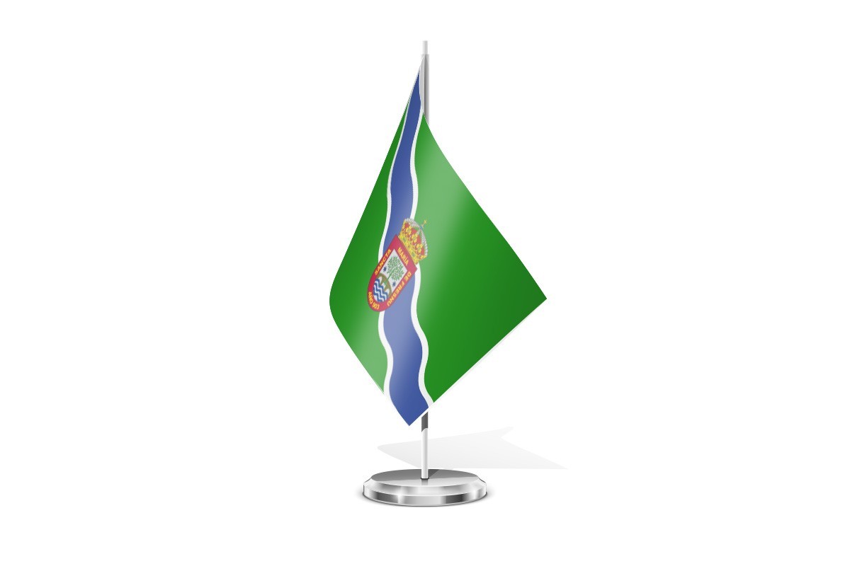 Bandera de mesa de Fresno de Río Tirón