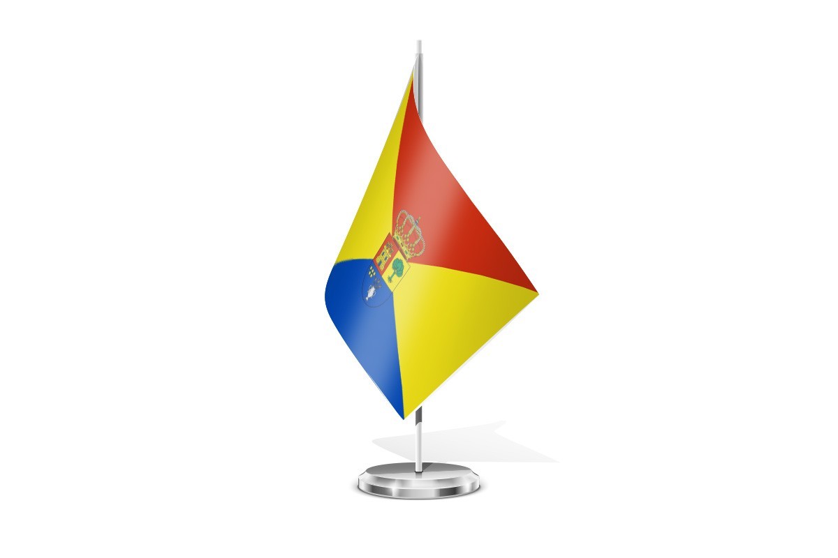 Bandera de mesa de Madrigal del Monte