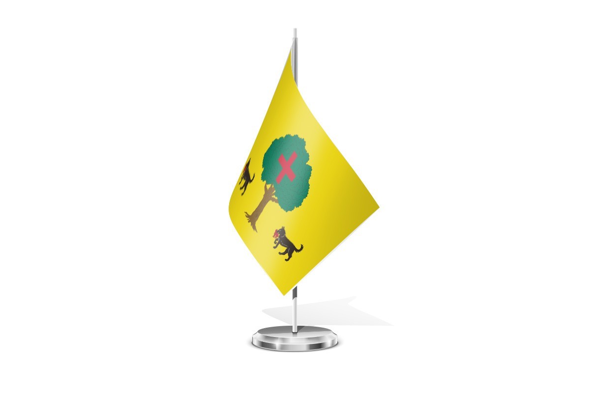 Bandera de mesa de Santa Cruz de la Salceda