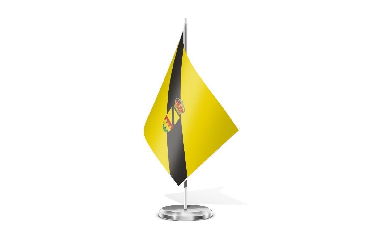 Bandera de mesa de Santa María del Campo