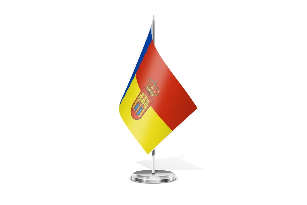 Bandera de mesa de Villarcayo de Merindad de Castilla la Vieja