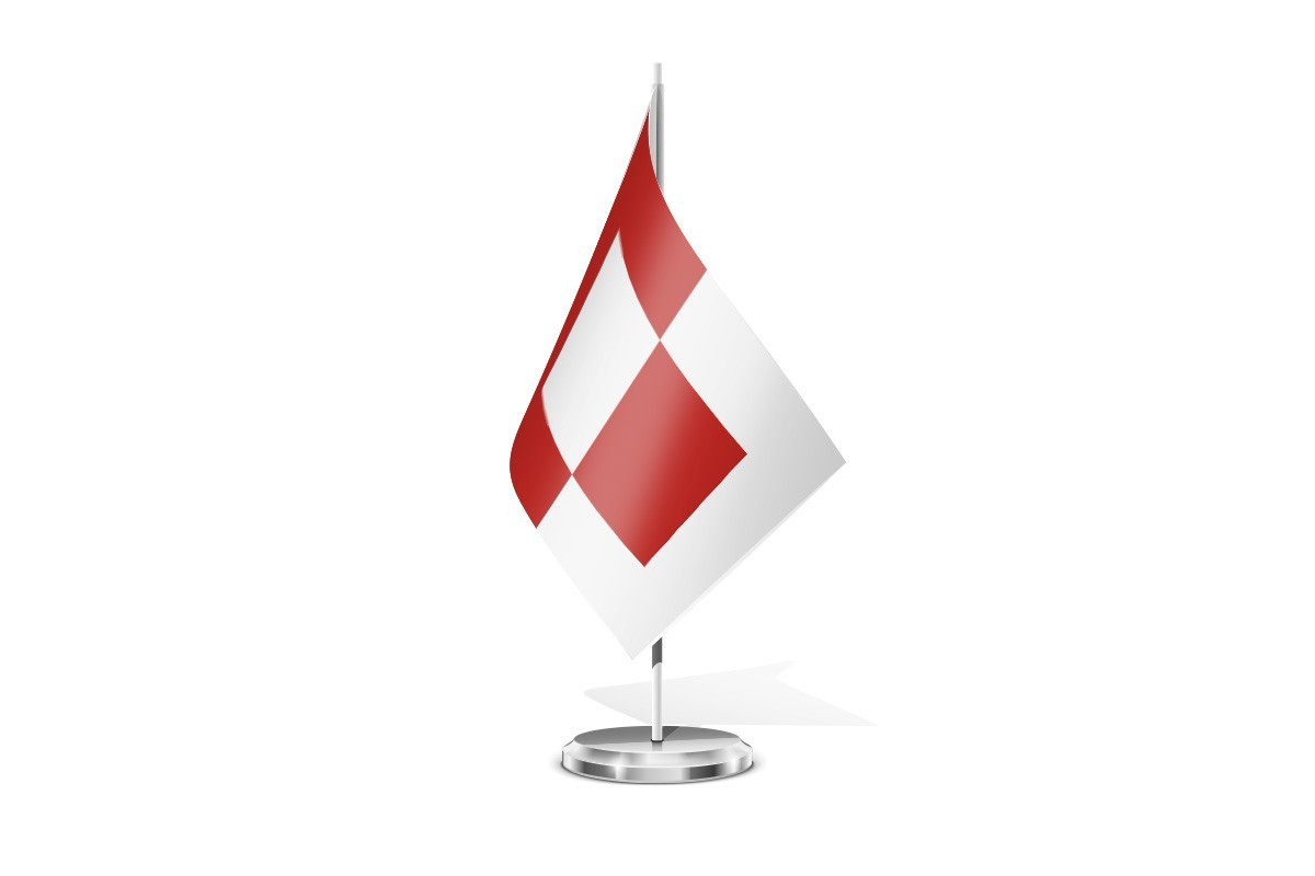Bandera de mesa de Quintana del Marco