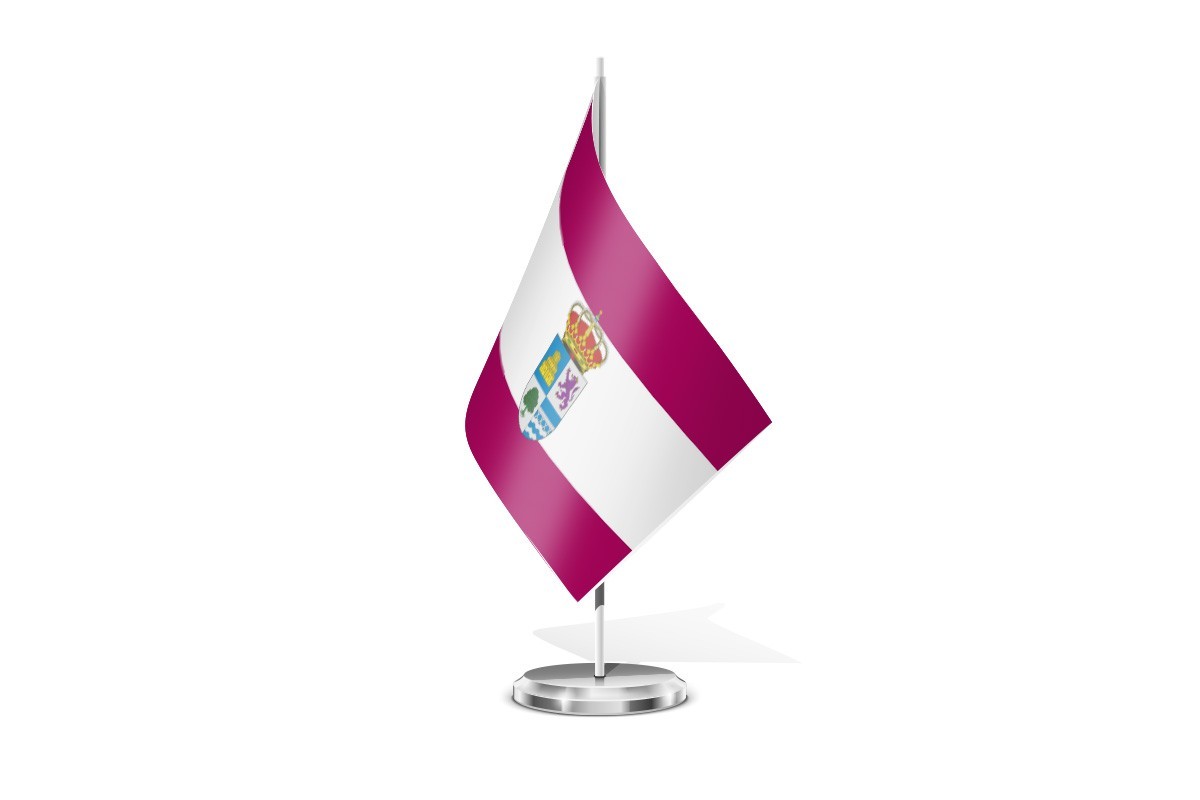 Bandera de mesa de San Esteban de Nogales
