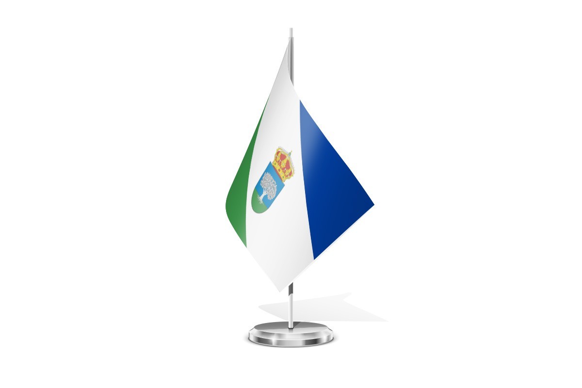 Bandera de mesa de Santovenia de la Valdoncina