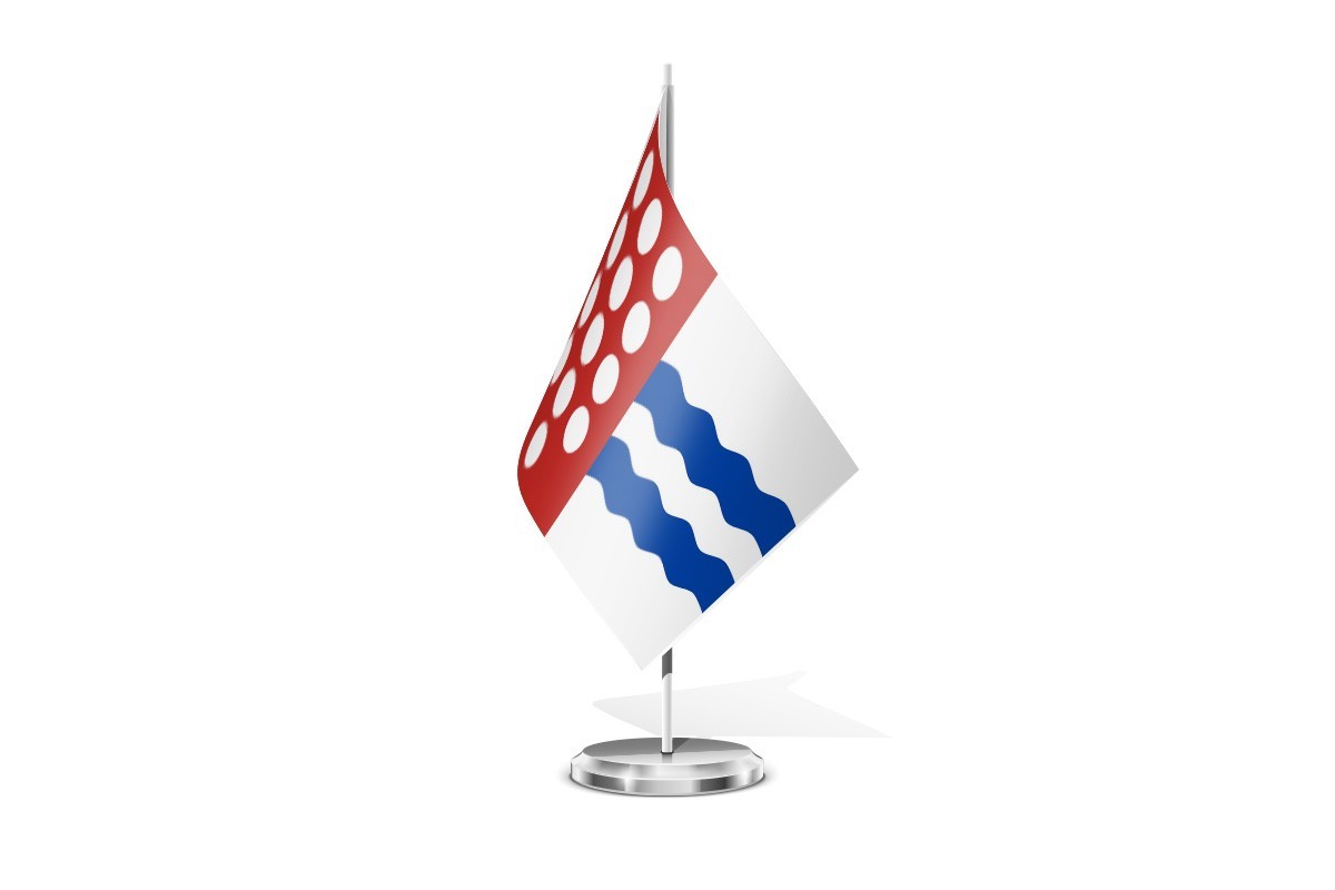 Bandera de mesa de Pomar de Valdivia