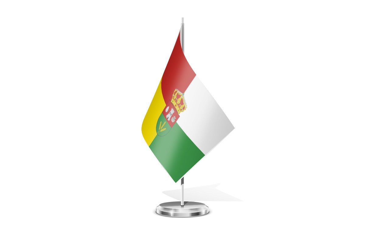Bandera de mesa de San Román de la Cuba