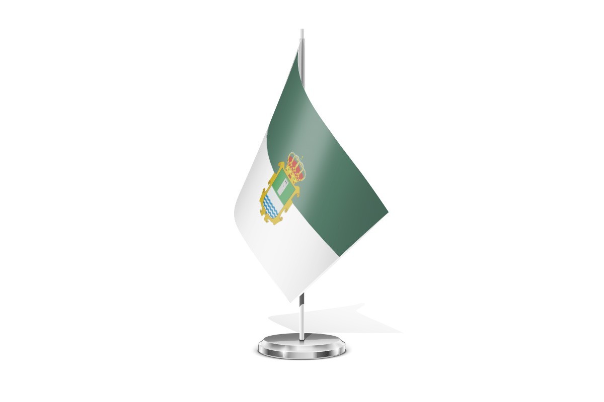 Bandera de mesa de Santibáñez de la Peña