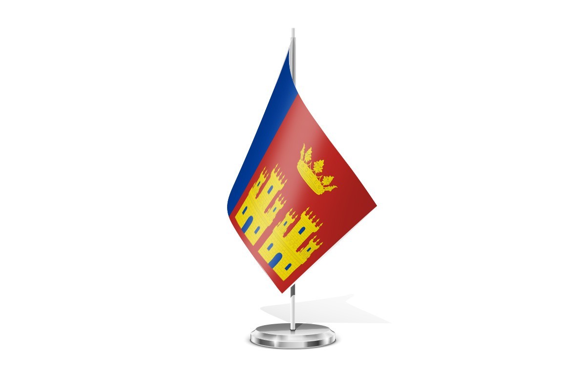 Bandera de mesa de Villasila de Valdavia