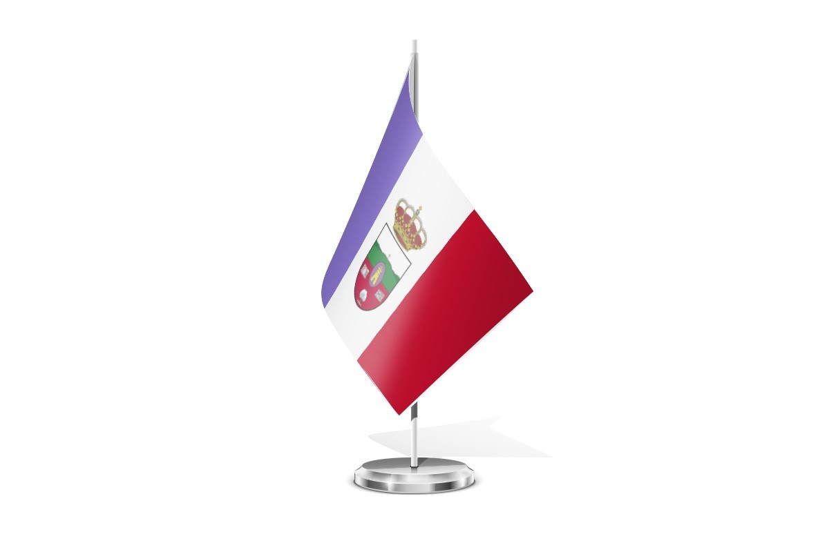 Bandera de mesa de Aldeanueva de la Serrezuela