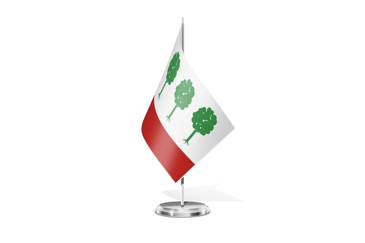 Bandera de mesa de Olombrada