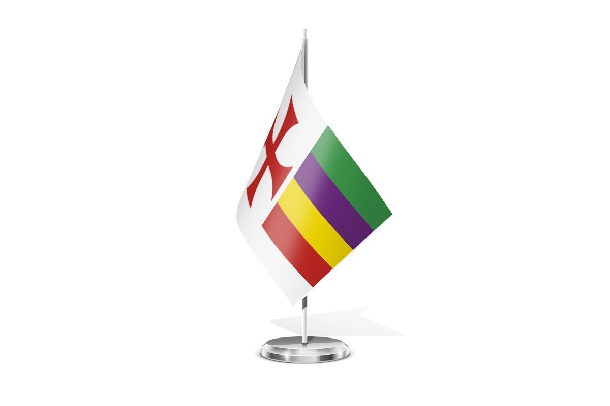 Bandera de mesa de Pajares de la Lampreana