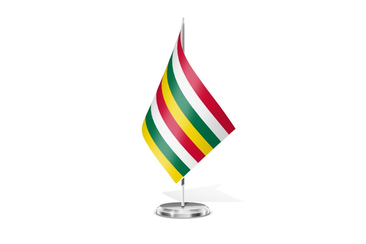 Bandera de mesa de Santibáñez de Vidriales