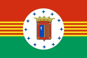Bandera de mesa de Sabiñánigo