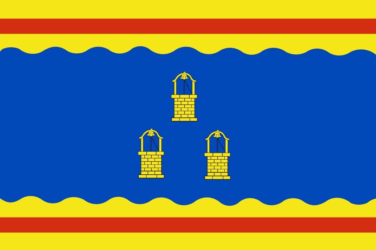 Bandera de mesa de Pozuelo de Aragón