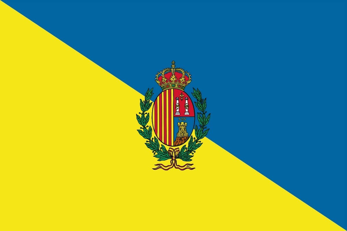 Bandera de mesa de Sos del Rey Católico