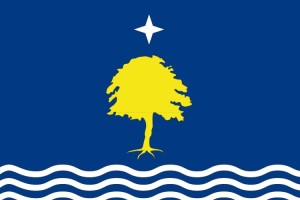 Bandera de mesa de Villamayor de Gállego