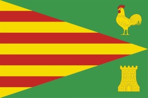 Bandera de mesa de Orihuela del Tremedal Bandera de mesa de Orihuela del Tremedal