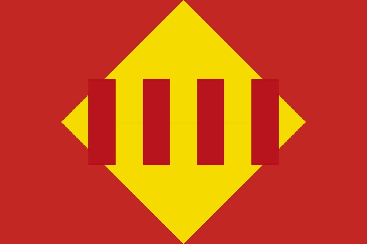 Bandera de mesa de Santa Cruz de Moya