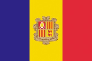 Bandera de Andorra de alta calidad para exterior 123