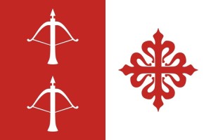 Bandera de mesa de Ballesteros de Calatrava