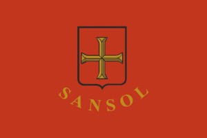 Bandera de Sansol de alta calidad para exterior 123