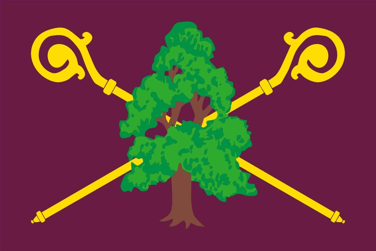 Bandera de mesa de Brazacorta Bandera de mesa de Brazacorta