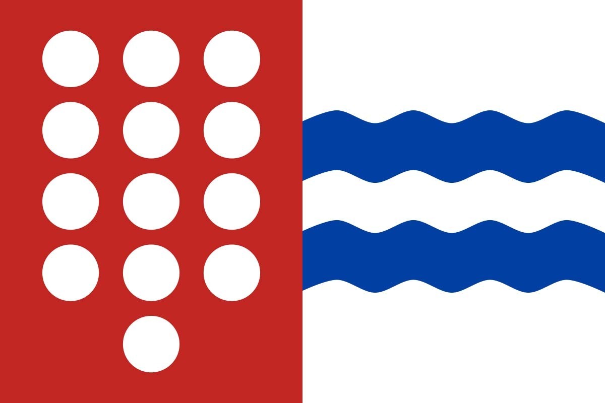 Bandera de mesa de Pomar de Valdivia