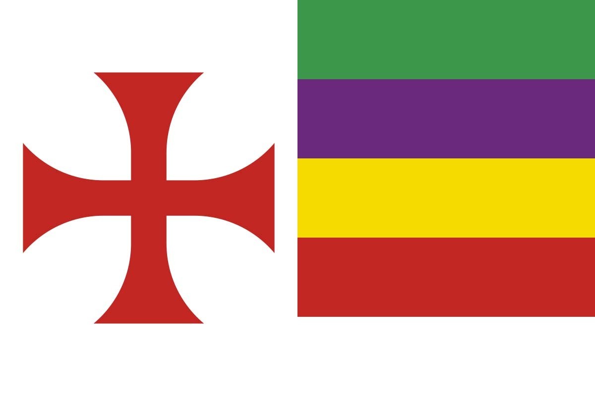 Bandera de mesa de Pajares de la Lampreana Bandera de mesa de Pajares de la Lampreana