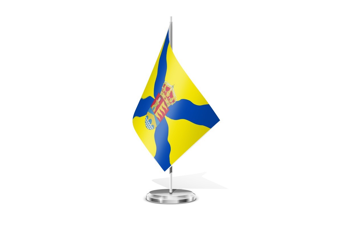 Bandera de mesa de Cabezón de Pisuerga