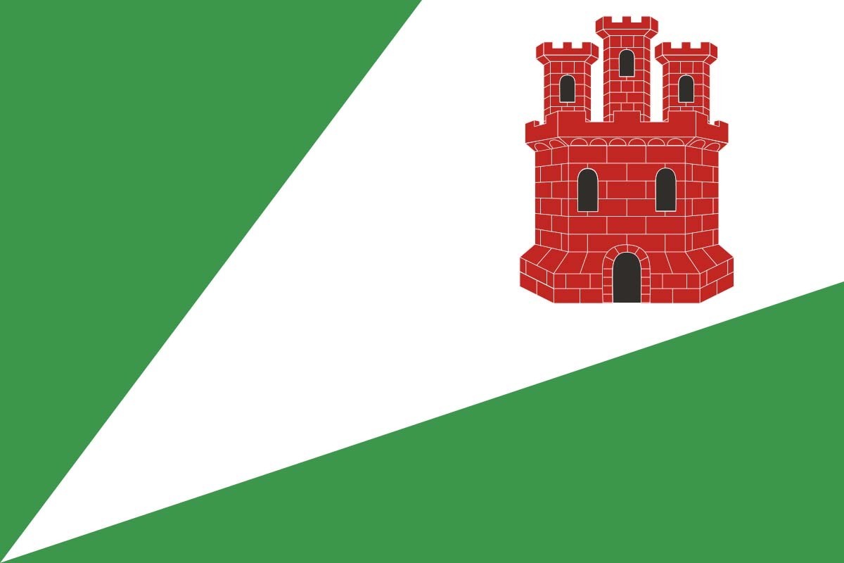 Bandera de mesa de Trigueros del Valle