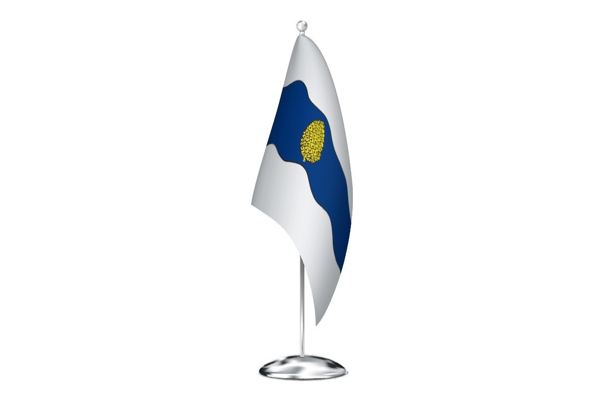 Bandera de despacho de Alcalá de Gurrea de alta calidad