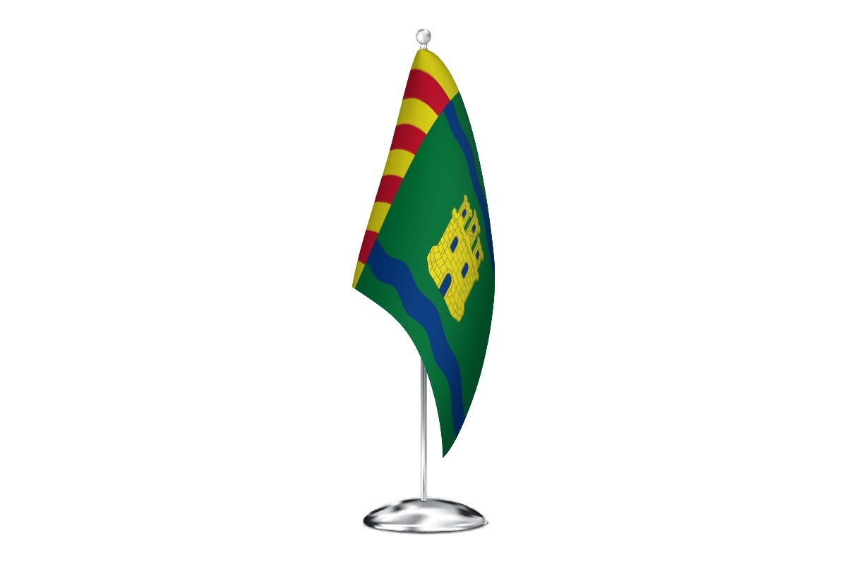 Bandera de despacho de Alcolea de Cinca de alta calidad