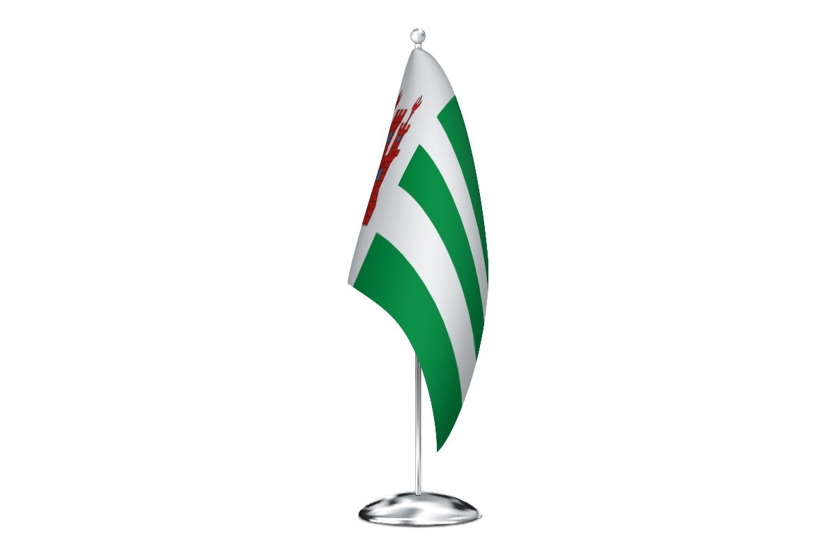 Bandera de despacho de Alcalá de Moncayo de alta calidad