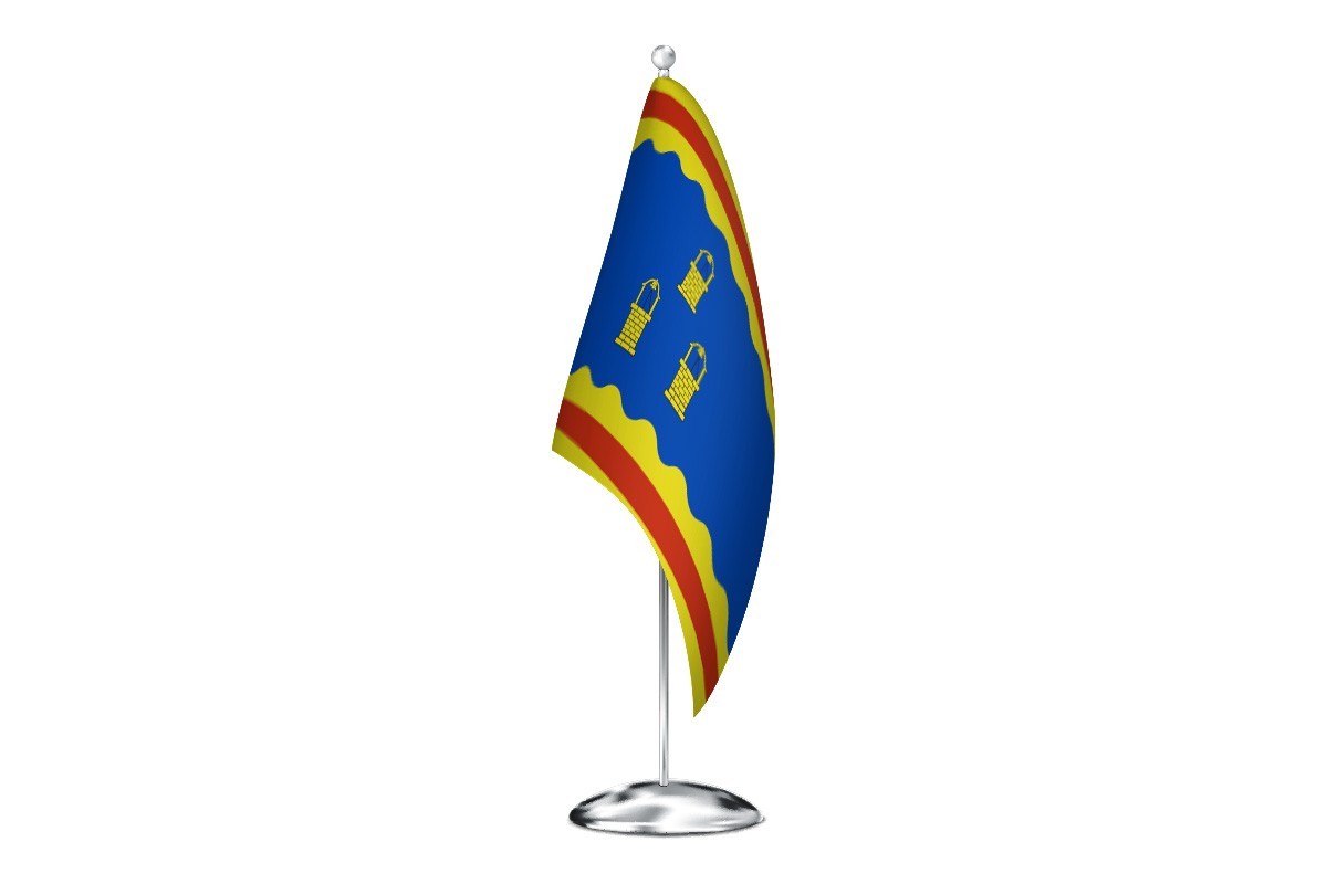 Bandera de despacho de Pozuelo de Aragón de alta calidad