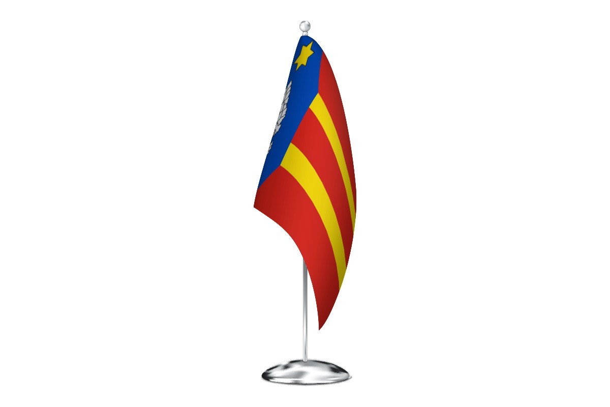 Bandera de despacho de San Mateo de Gállego de alta calidad