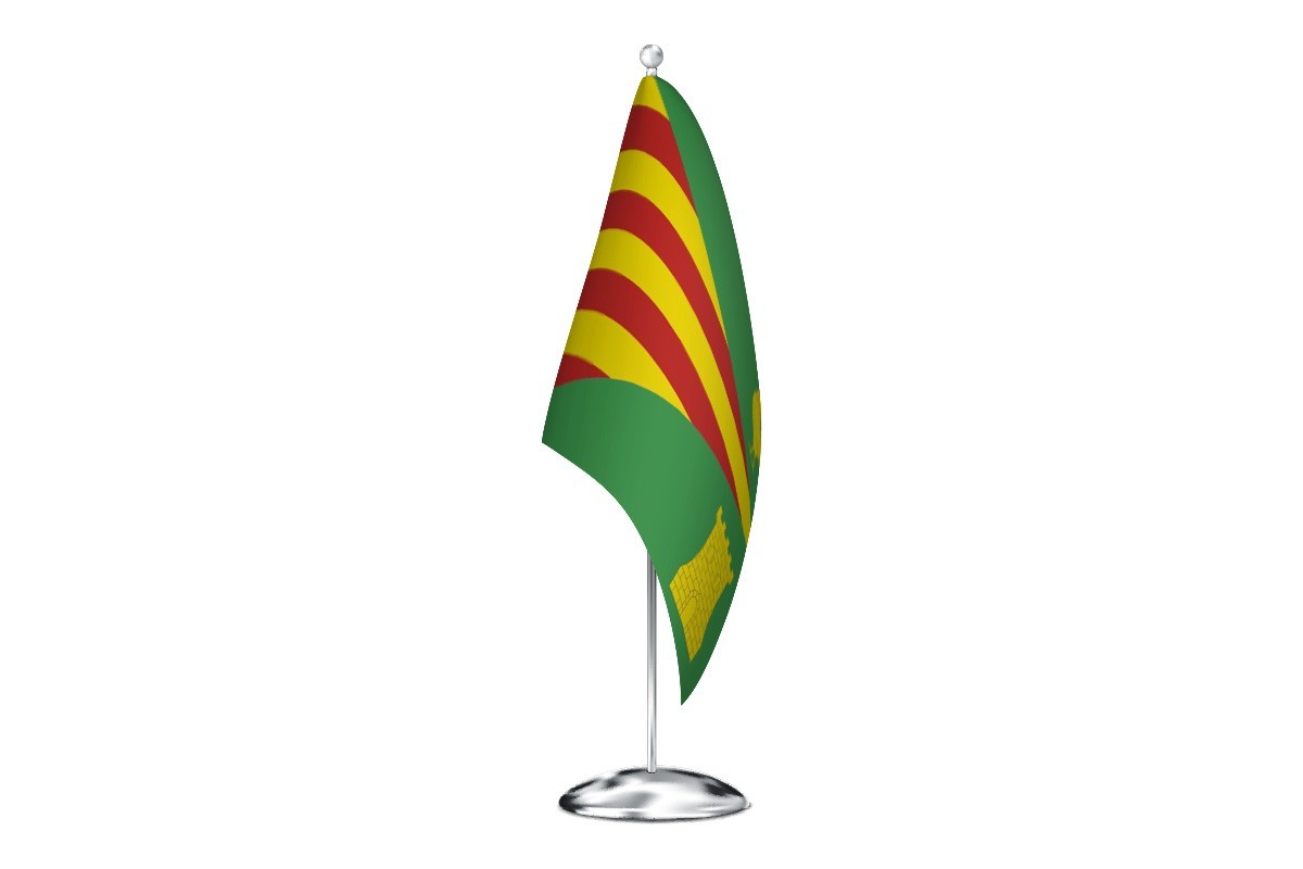 Bandera de despacho de Orihuela del Tremedal de alta calidad