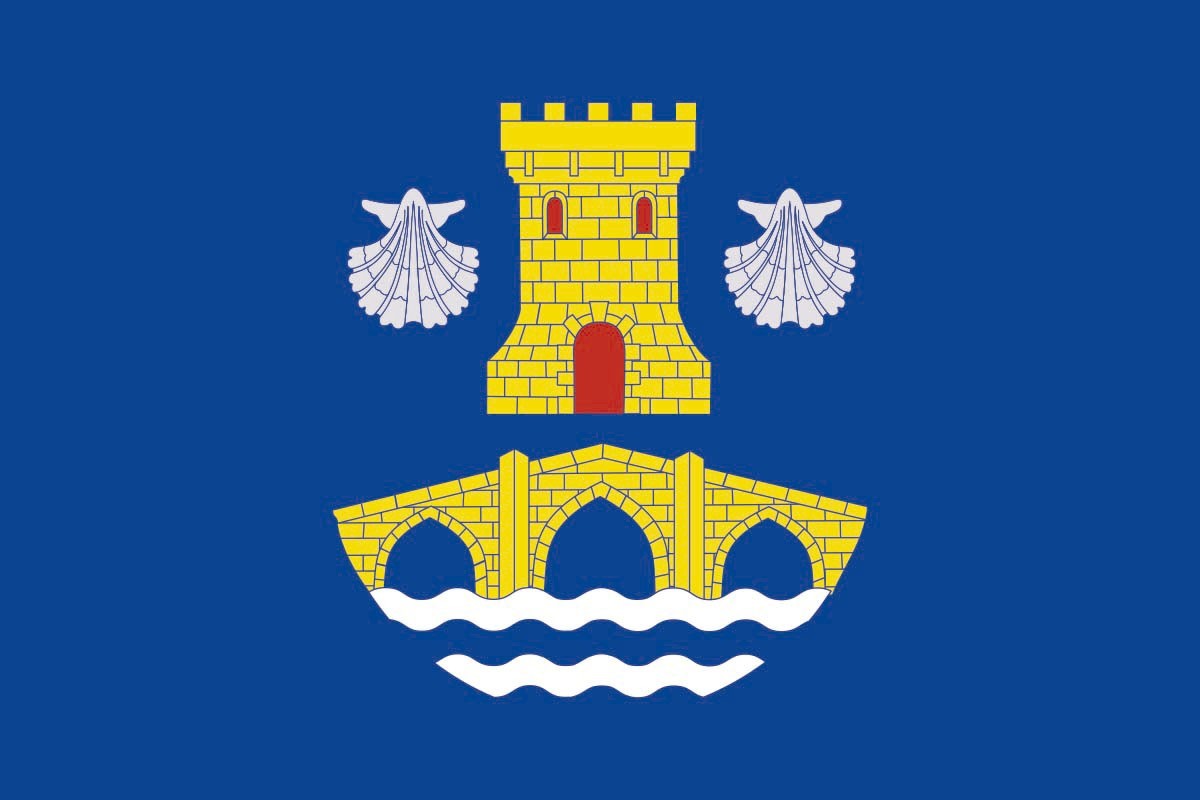 Bandera de Coristanco de alta calidad para exterior